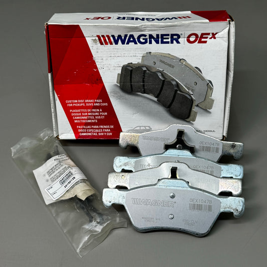 WAGNER OEx Disc Front Brake Pad Set 7" x 3 1/2" Grey OEX1047B