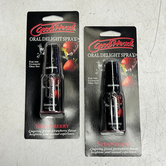 DOC JOHNSON (2 PACK) Good Head Oral Delight Spray Strawberry Flavor  1 Oz