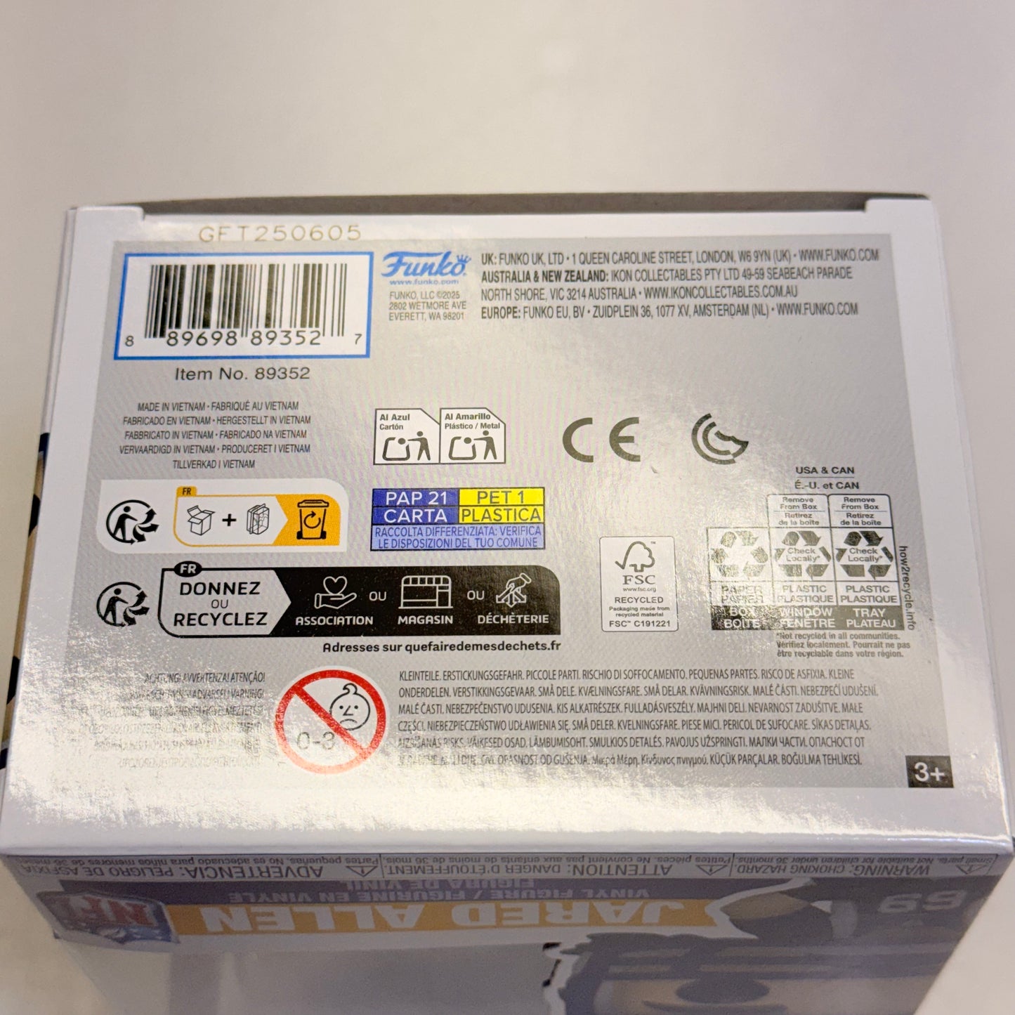 FUNKO POP Jared Allen Vinyl Figure Vikings Ages 3+ 322