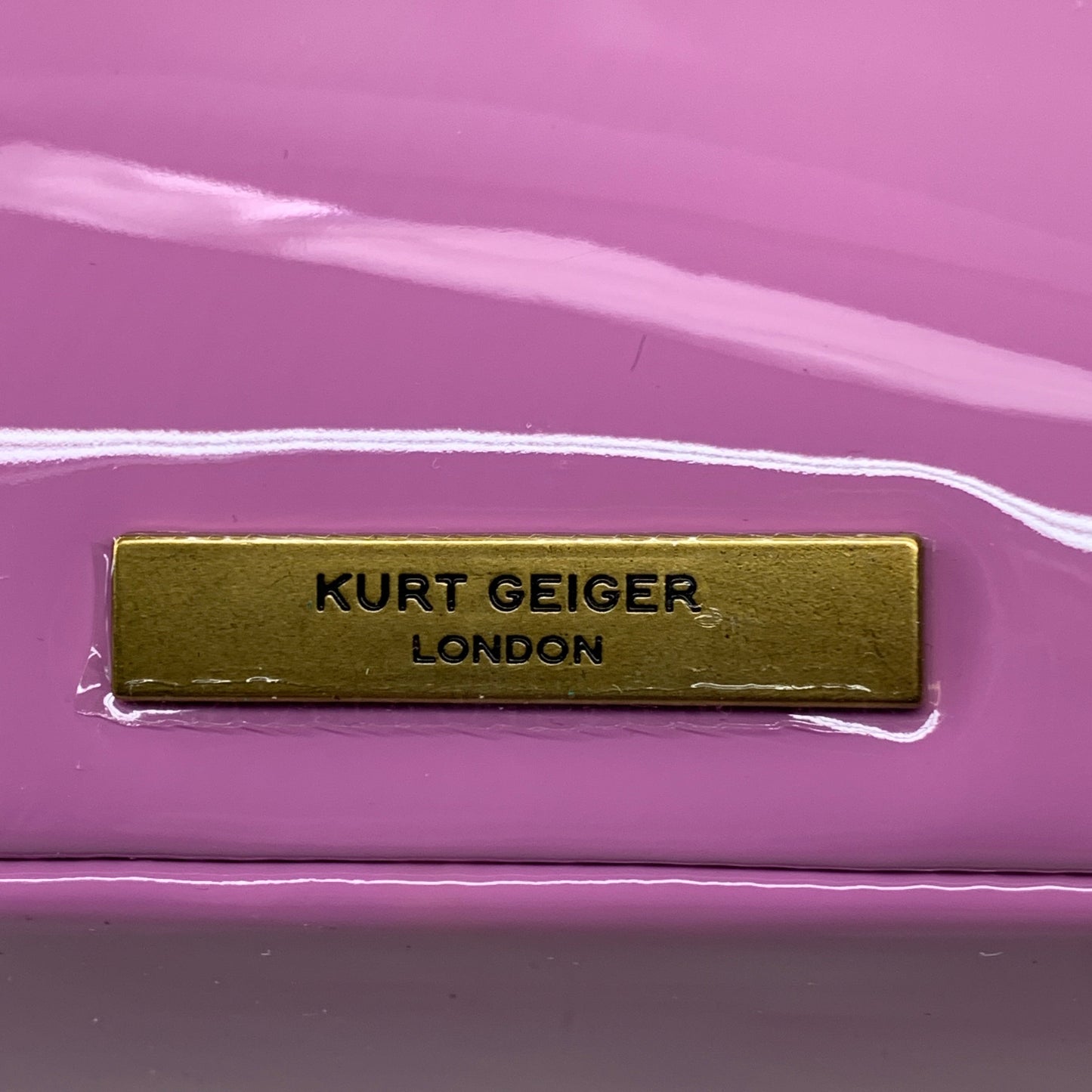 KURT GEIGER Mini Kensington Leather Evening Bag 8" x 6" Purple 0846390309 New