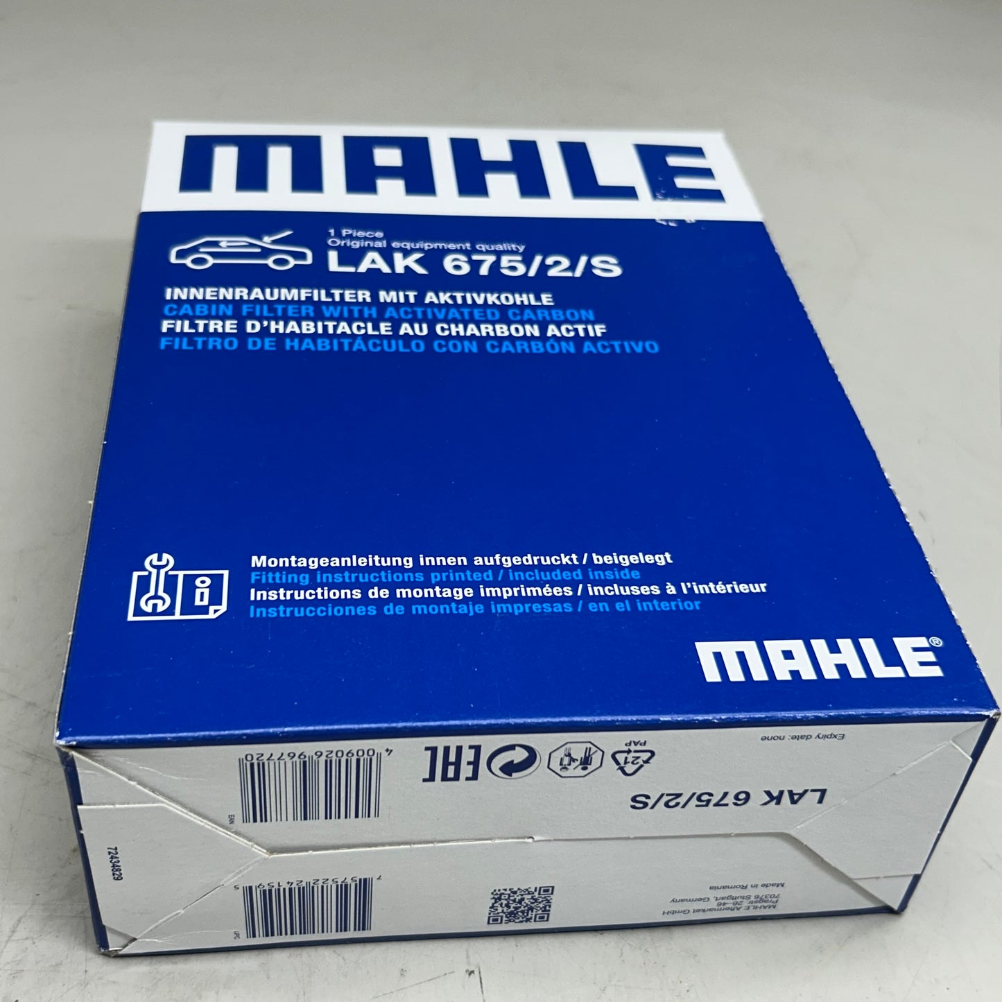 MAHLE Cabin Air Filter Replacement Part For BMW LAK 675/2/S