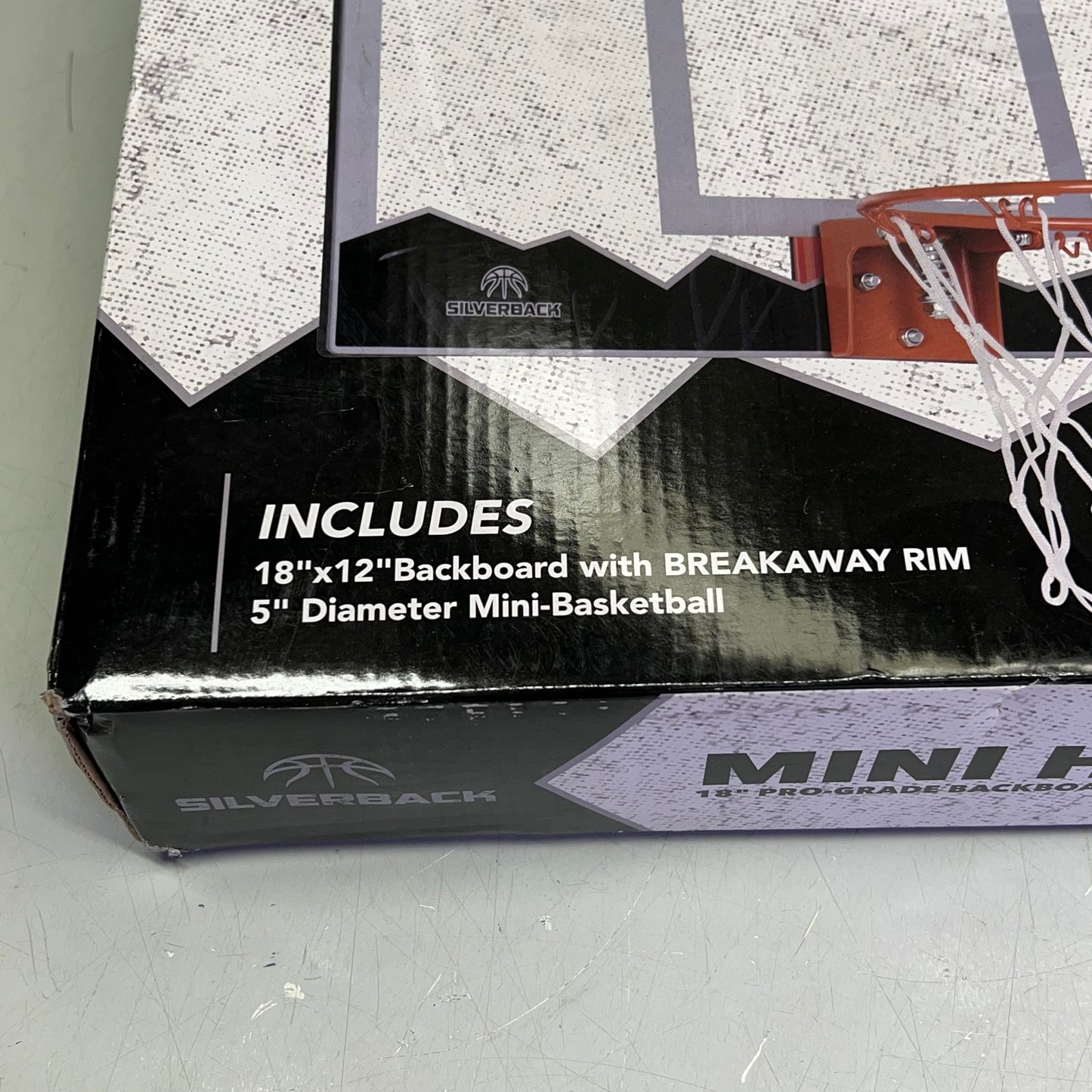 SILVERBACK 18" LED Mini Hoop Breakaway Rim Pro-Grade Backboard 18" G02280