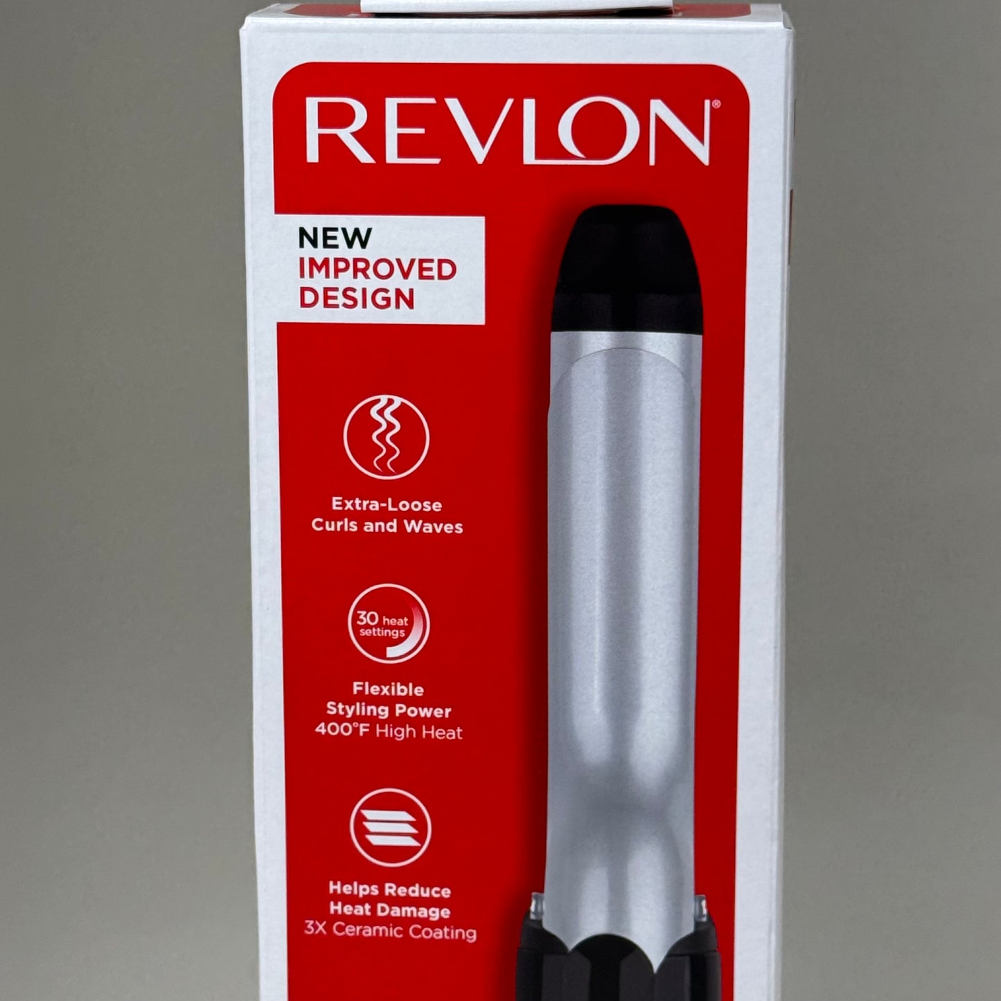 REVLON Perfect Heat Triple Ceramic Barrel Hair Curling Iron 1-1/4 inch