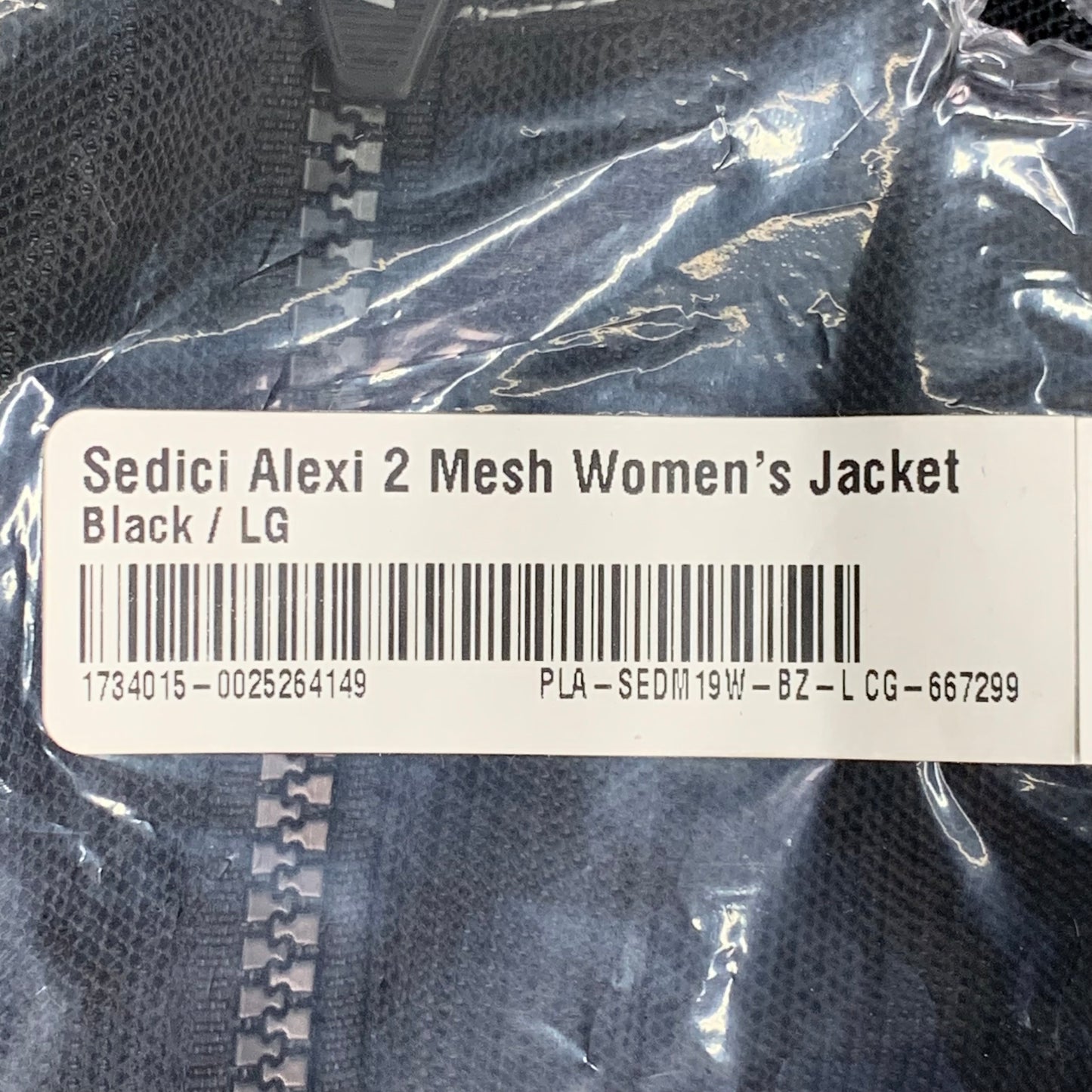 SEDICI Alexi 2 Mesh Women's Jacket Water & Windproof Sz L Black SEDM19W-BZ-L