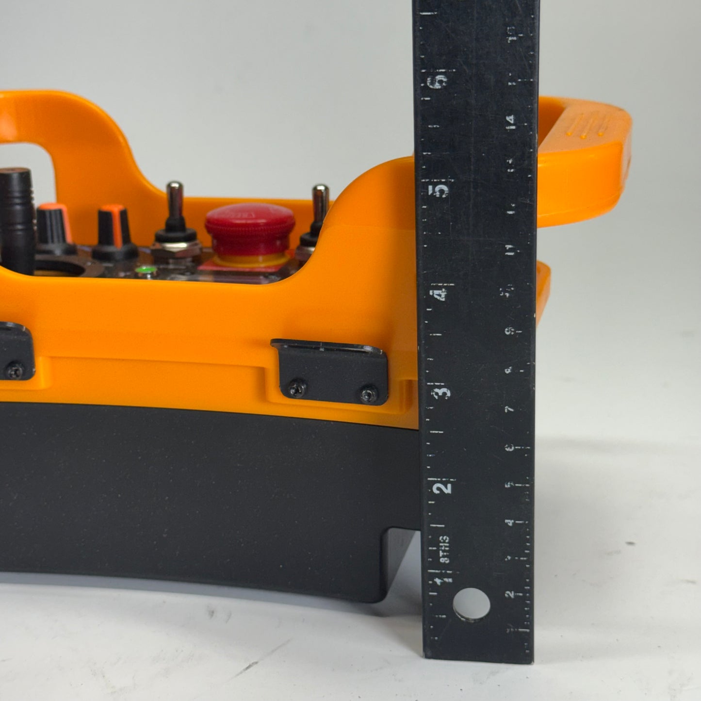 Heavy Machinery Radio Remote Control Belly Box for Concrete Pumps & Cranes Sz 7"L x 5"W x 5"H Orange