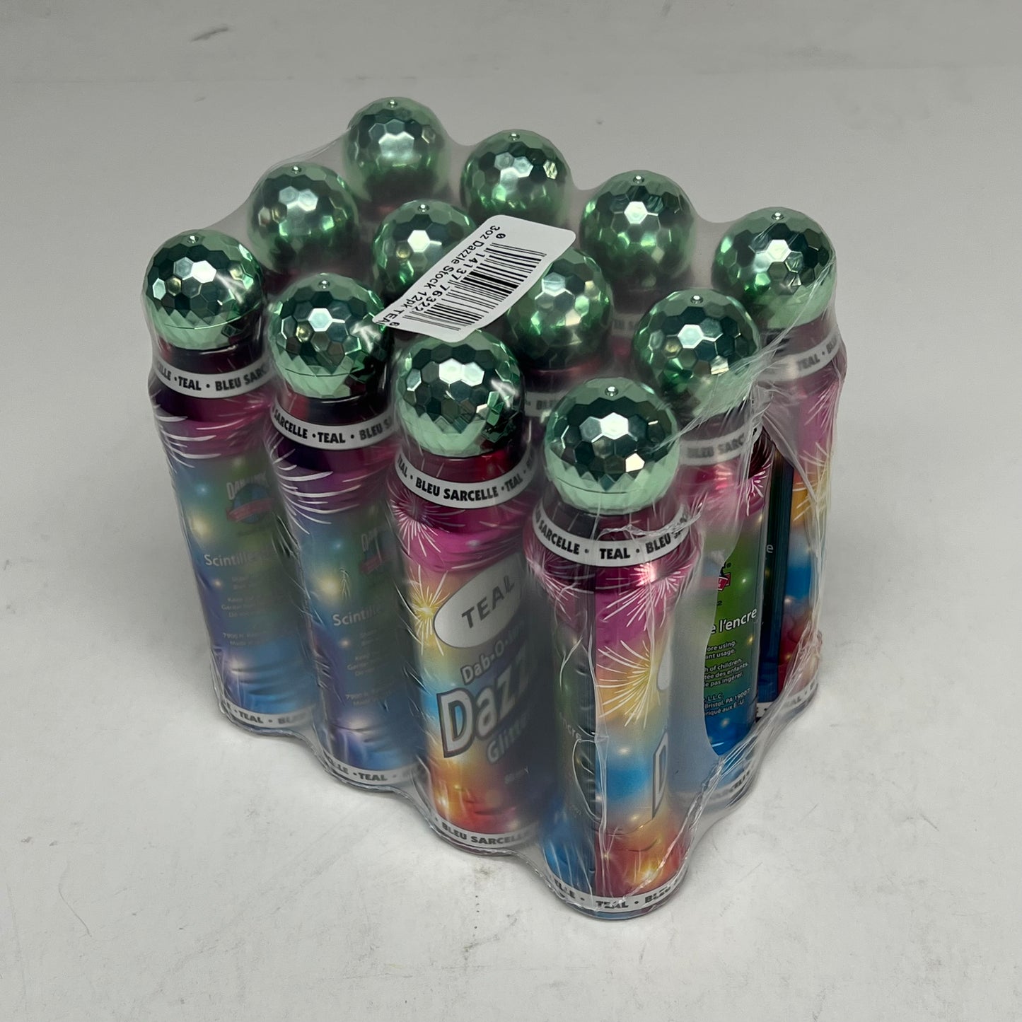 DAB O INK (12 PACK) Dazzle Shimmery Glitter Ink Bingo Dot Marker 80 Ml Teal A26