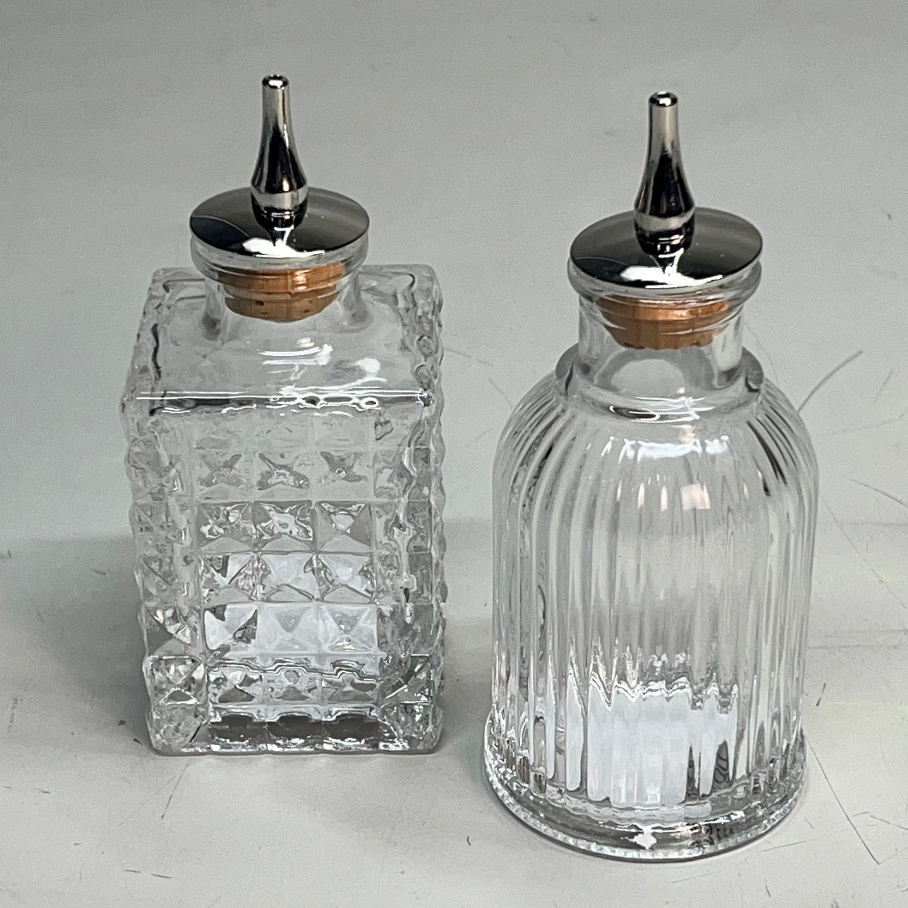 ZA@ CREATIVE CO-OP (2 PACK) Glass Bitters Bottle W/ Cork Stopper 2 Sty ...