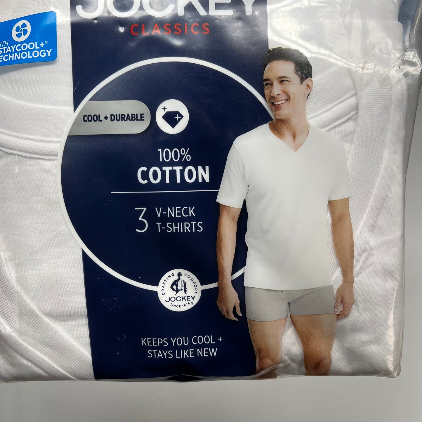 JOCKEY (2 PACK) Crew Neck T-Shirts 100% Cotton Men's Sz 2XL White 000980/100