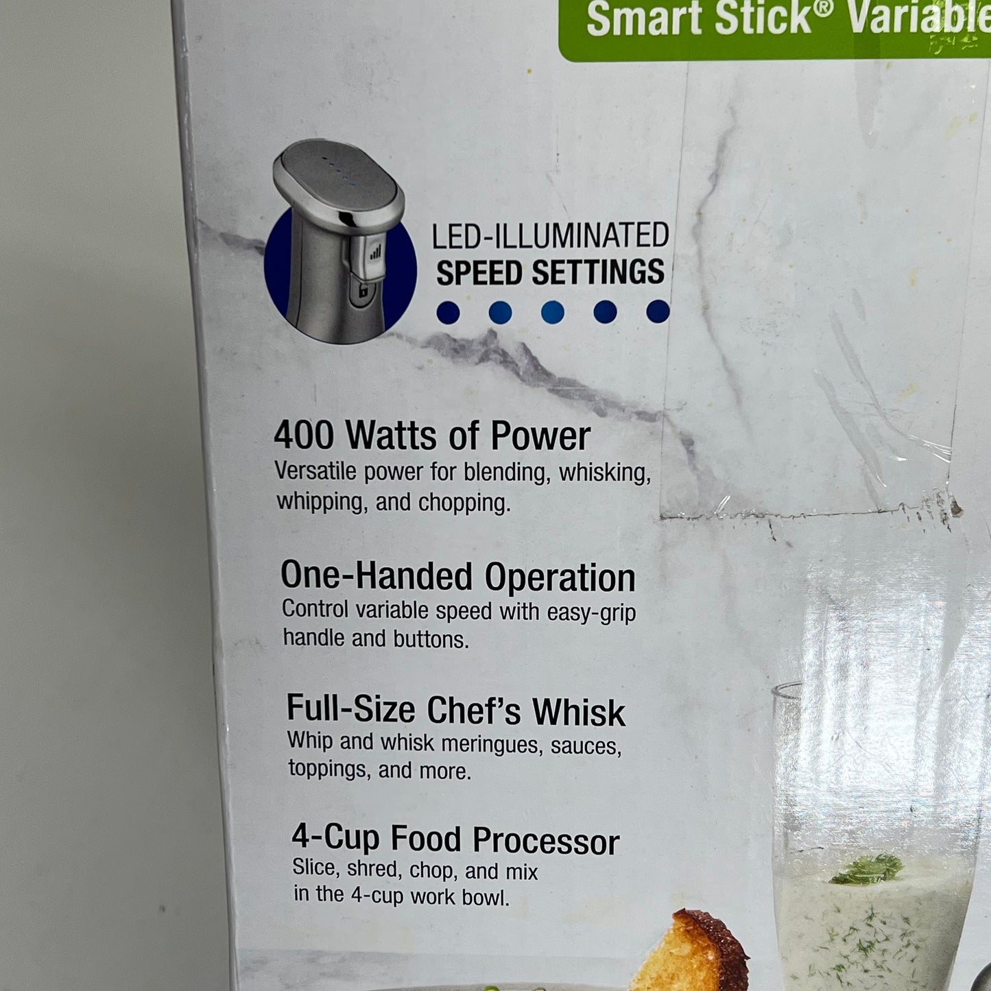 ZA@ CUISINART Smart Stick Variable Speed Hand Blender Silver 3543442 (As-Is)