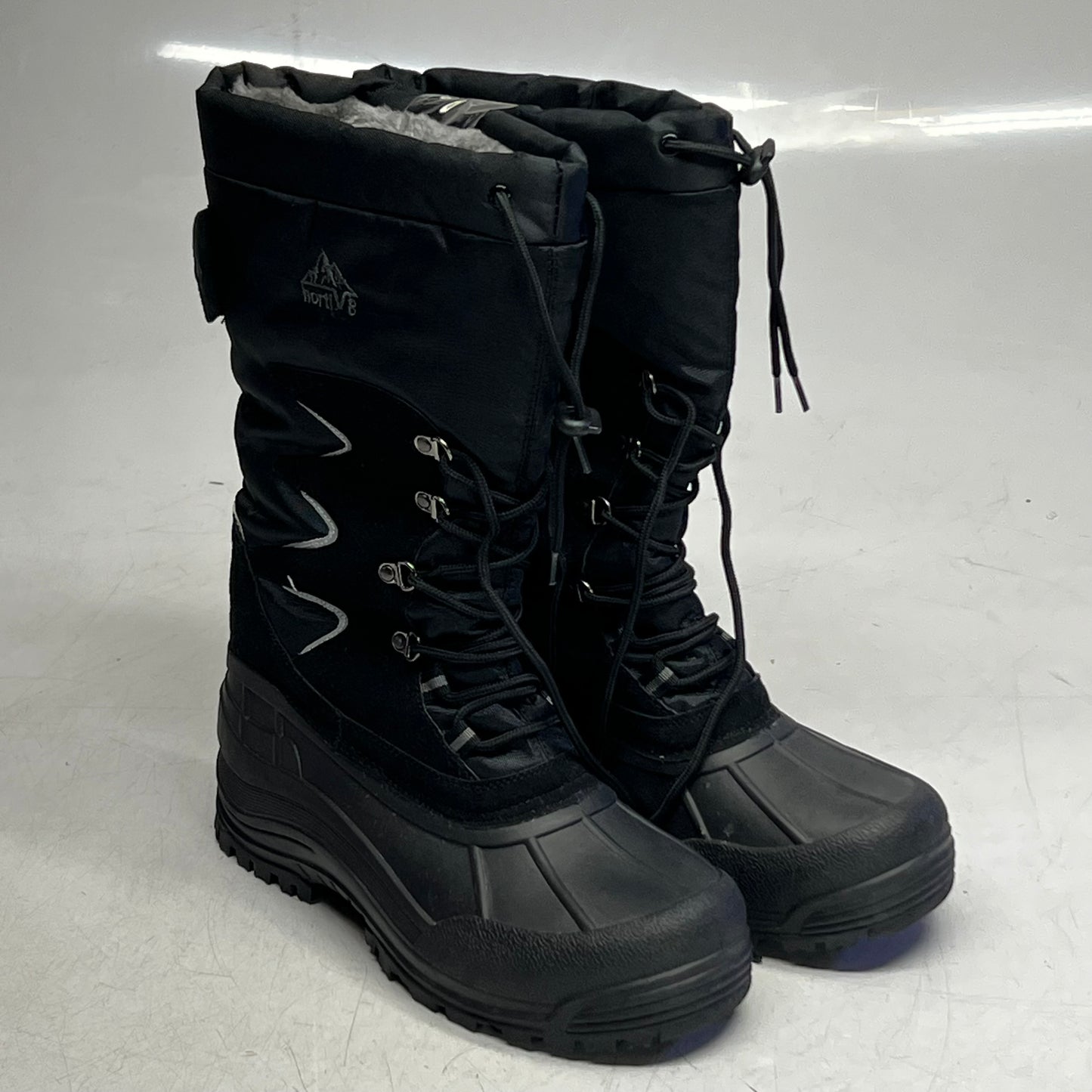 NORTIV8 Men's Waterproof Insulated Hiking Snow Boots Size 10, Black