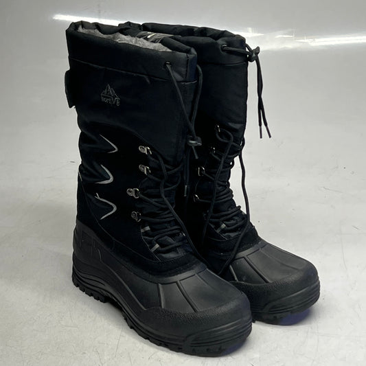 NORTIV8 Men's Waterproof Insulated Hiking Snow Boots Size 10, Black
