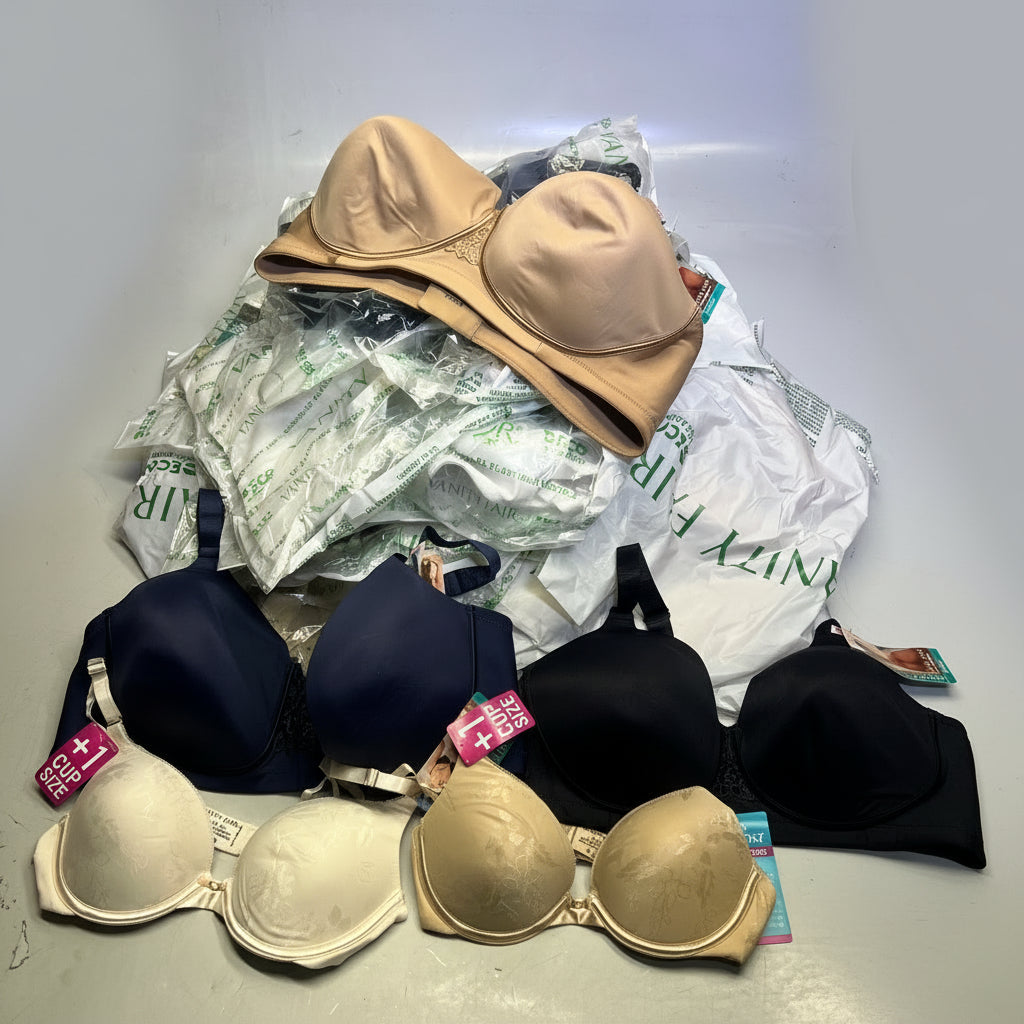ZA@ VANITY FAIR Lot Of Assorted Style Bras Women's Variety of Sz Tan/Black/White