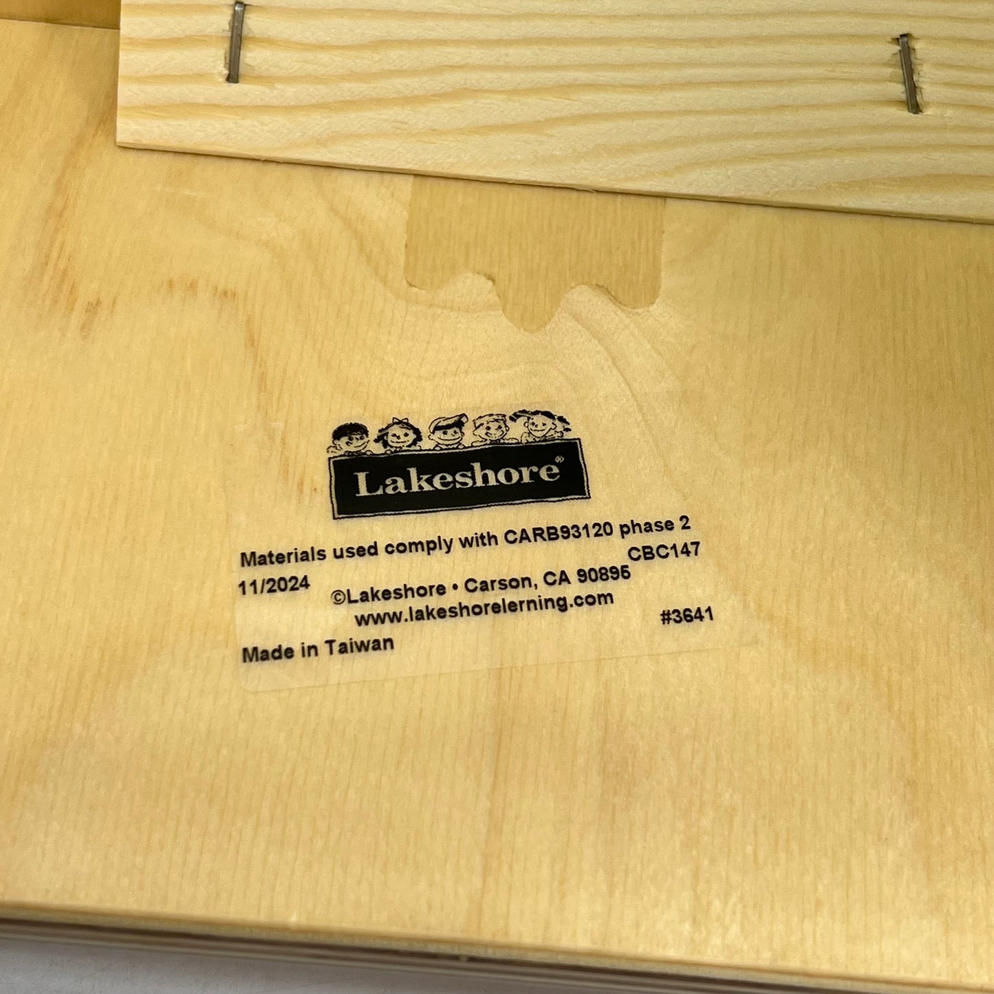 LAKESHORE No-Slip Classroom Step Stool Sturdy Birch 27"w x 12"d x 6"h JJ424