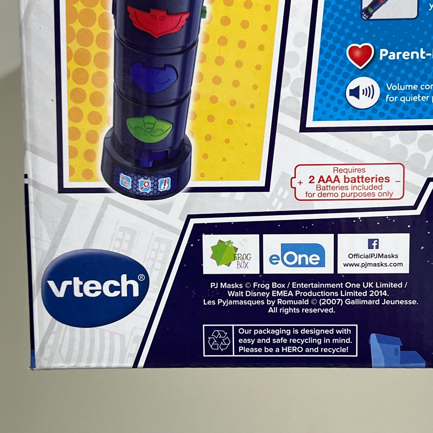 VTECH PJ Masks Super Learning Flashlight Projecting Images& Voices 3-6Years 5262