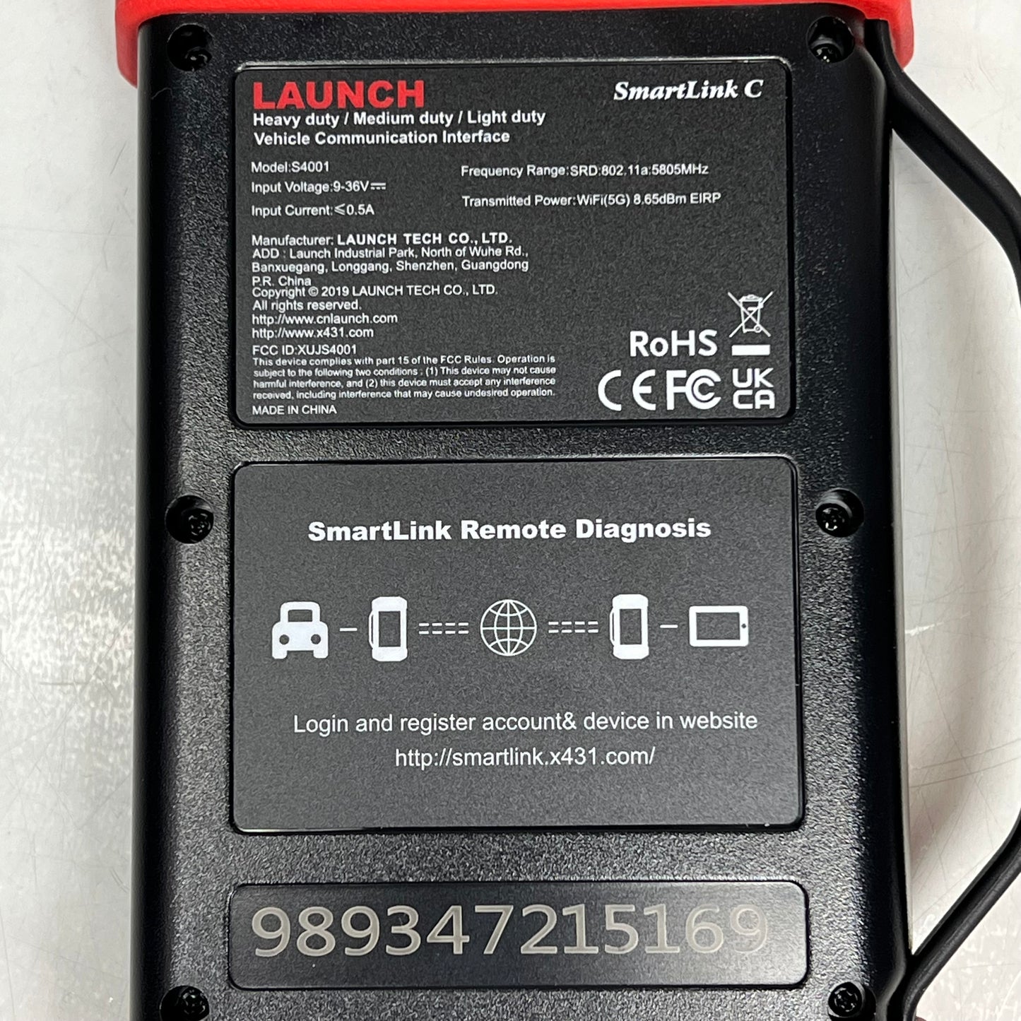 LAUNCH TECH Advanced Intelligent Car Diagnostic Device Black/Red 321195101