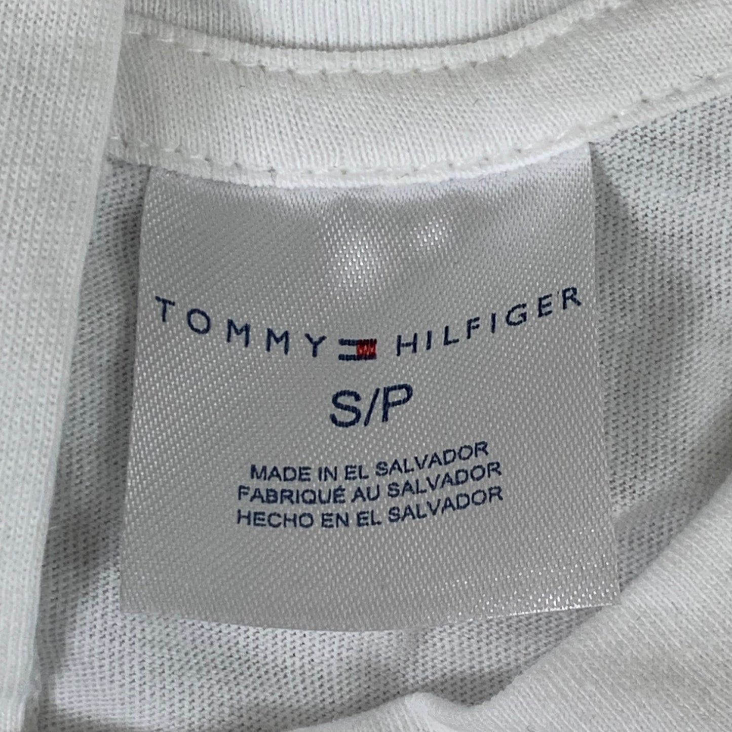 TOMMY HILFIGER Adaptive Short Sleeve Hook & Loop T-Shirt White Women's SZ S/P Signature Stripe (New Other)