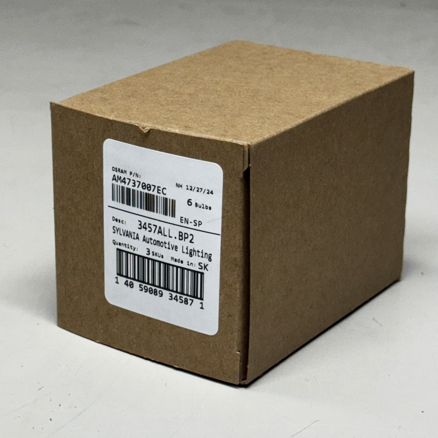 SYLVANIA (6 Bulb) Long Life Miniature 3457A, Orange 3457ALL.BP2