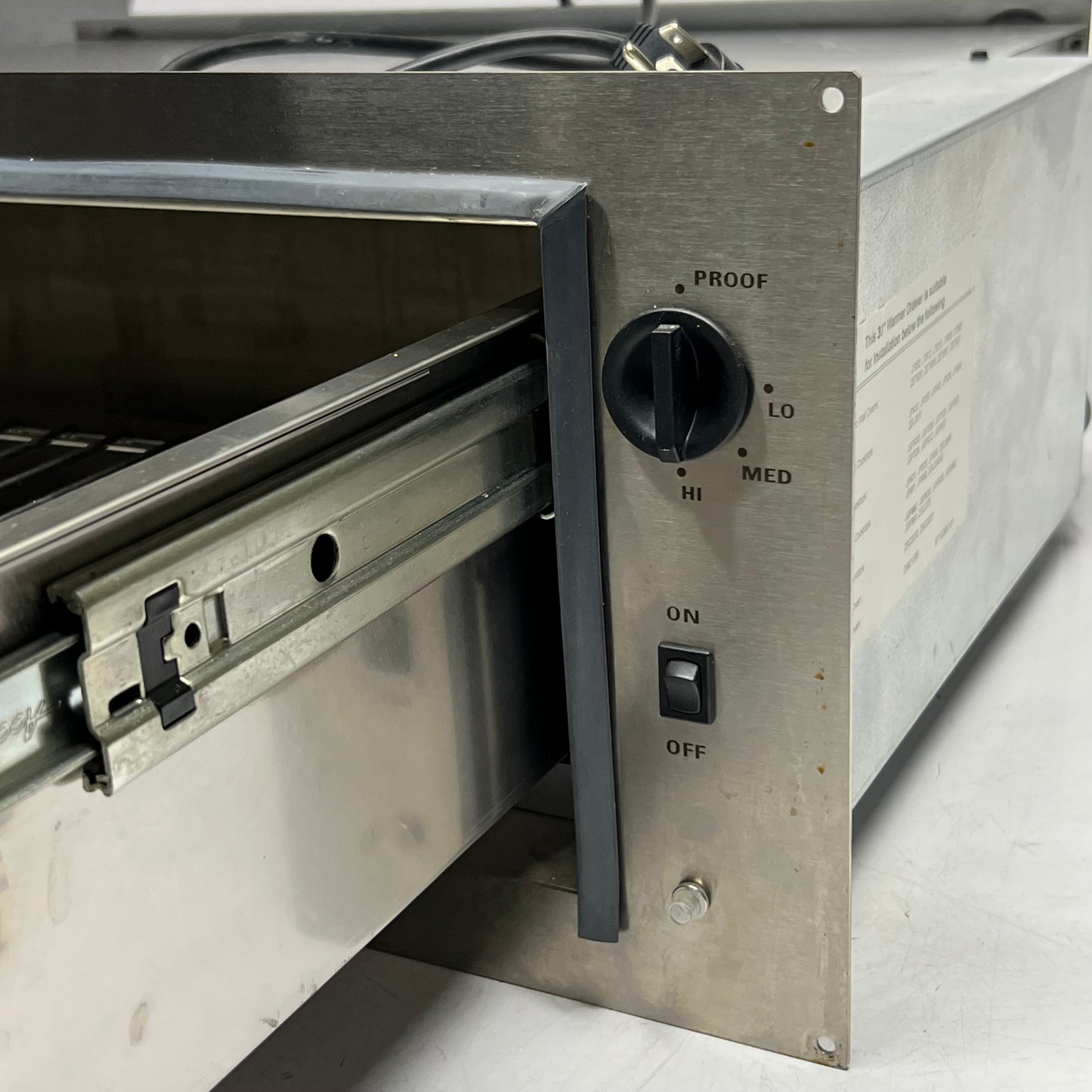 PROFILE 30" Warming Drawer, Steel 977-0363-101 Like New