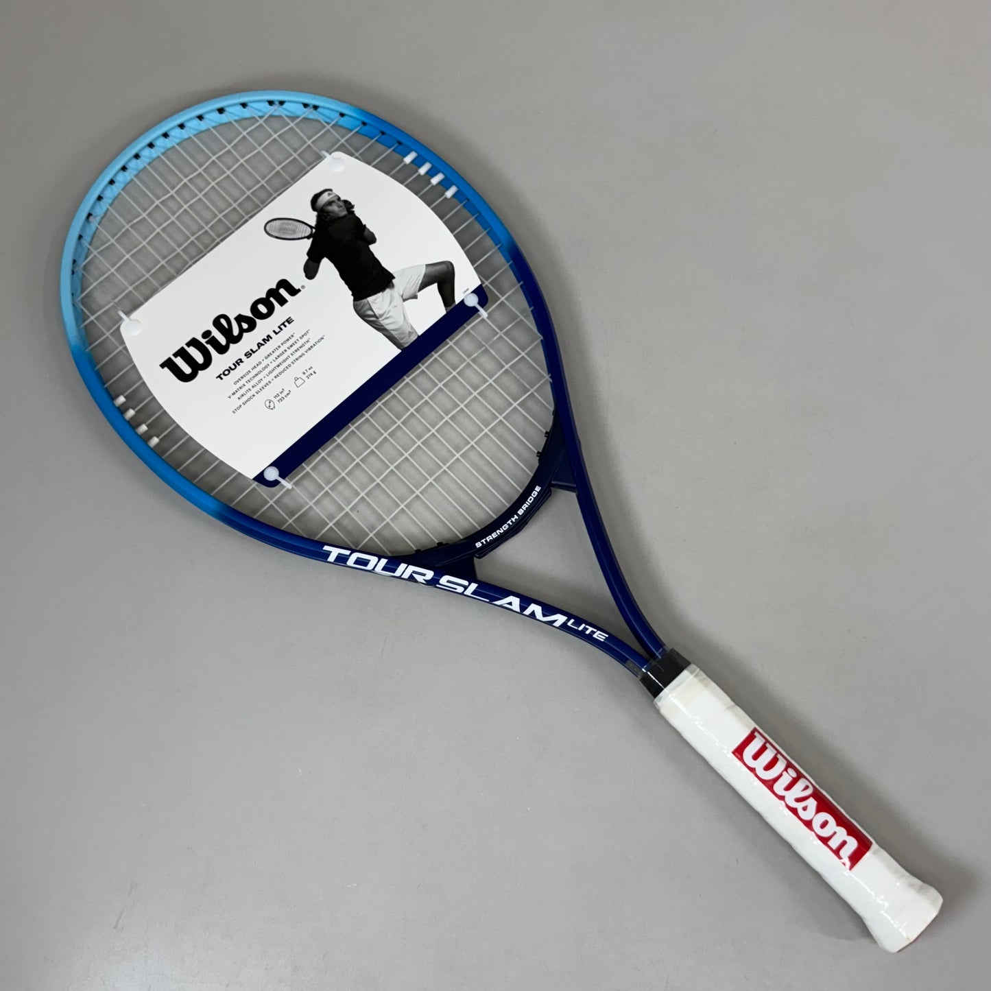 WILSON Tour Slam Lite Tennis Racquet Grip 4 3/8 9.7 Oz 112 Sq In Blue WR083620U3