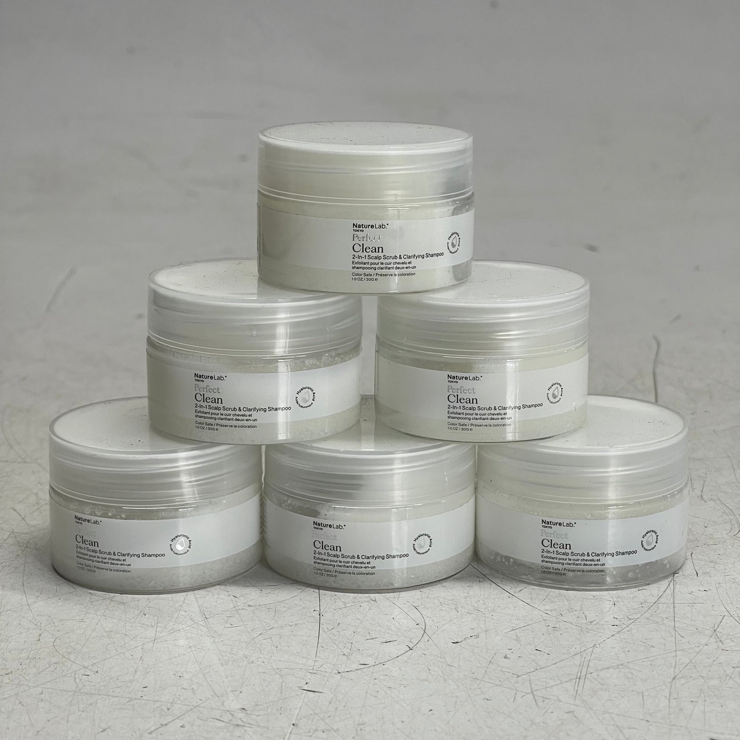 NATURELAB TOKYO (6-PACK) Perfect Clean 2 in 1 Scalp Scrub & Clarifying Shampoo 1 oz per Bottle