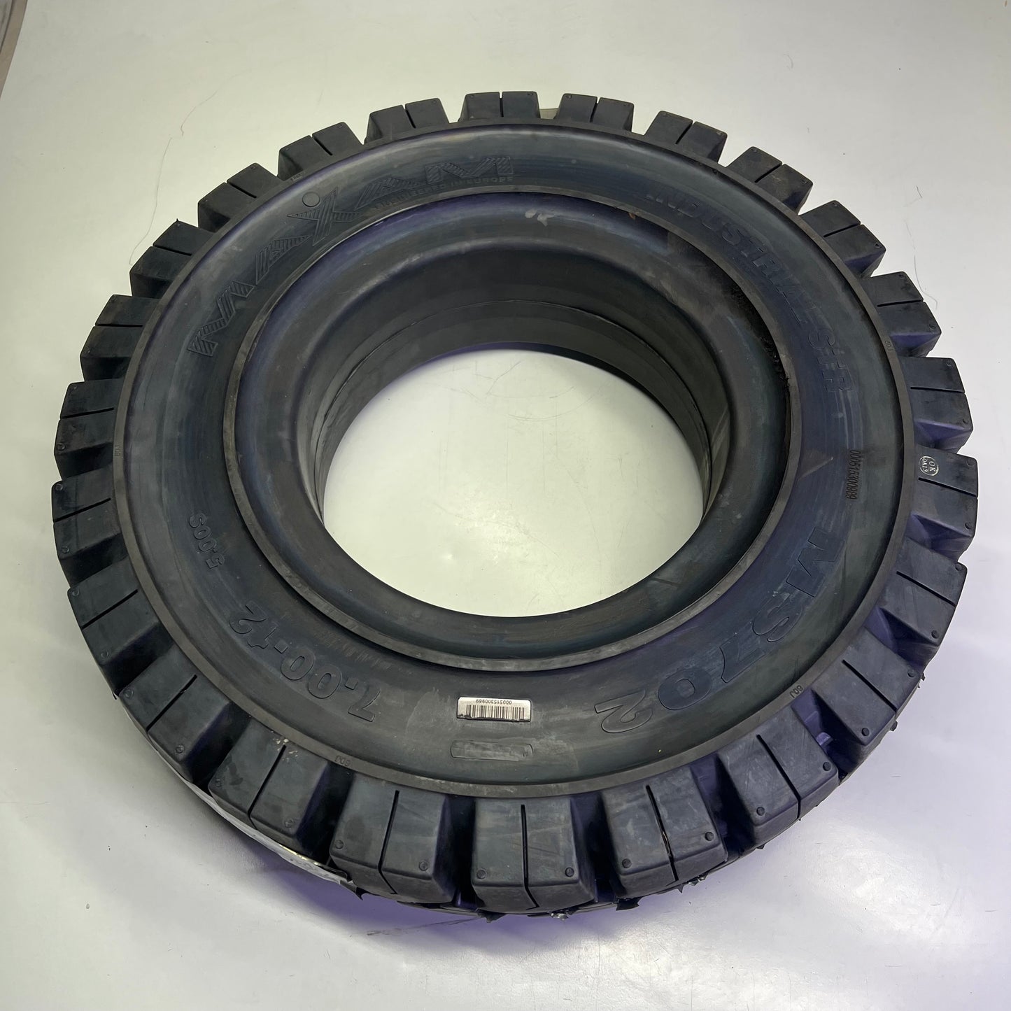 MAXAM Premium Traction Multi Layer Industrial Tire  Black 7.00-12 MS702 5.00S