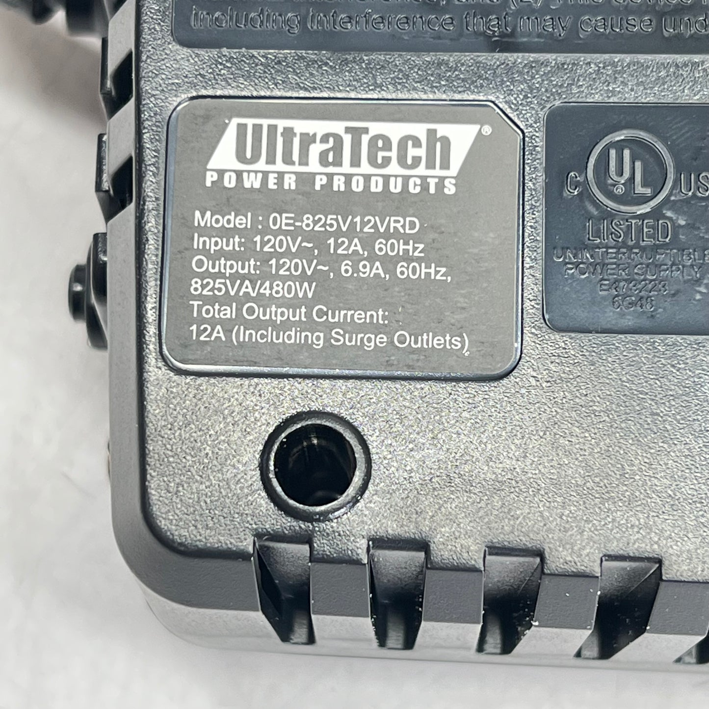 ULTRATECH Battery Backup Line-interactive Compact Ups 12 Outlet 0E-825V12VRD