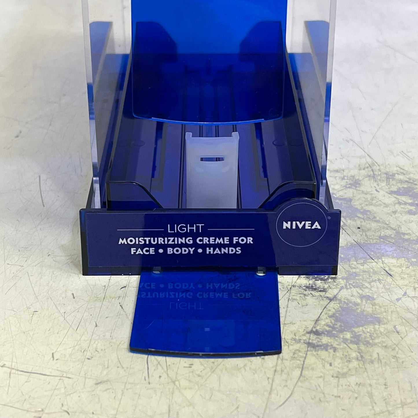 ZA@ NIVEA Round Cream Slide Dispenser 8"x7"x4" Blue/White