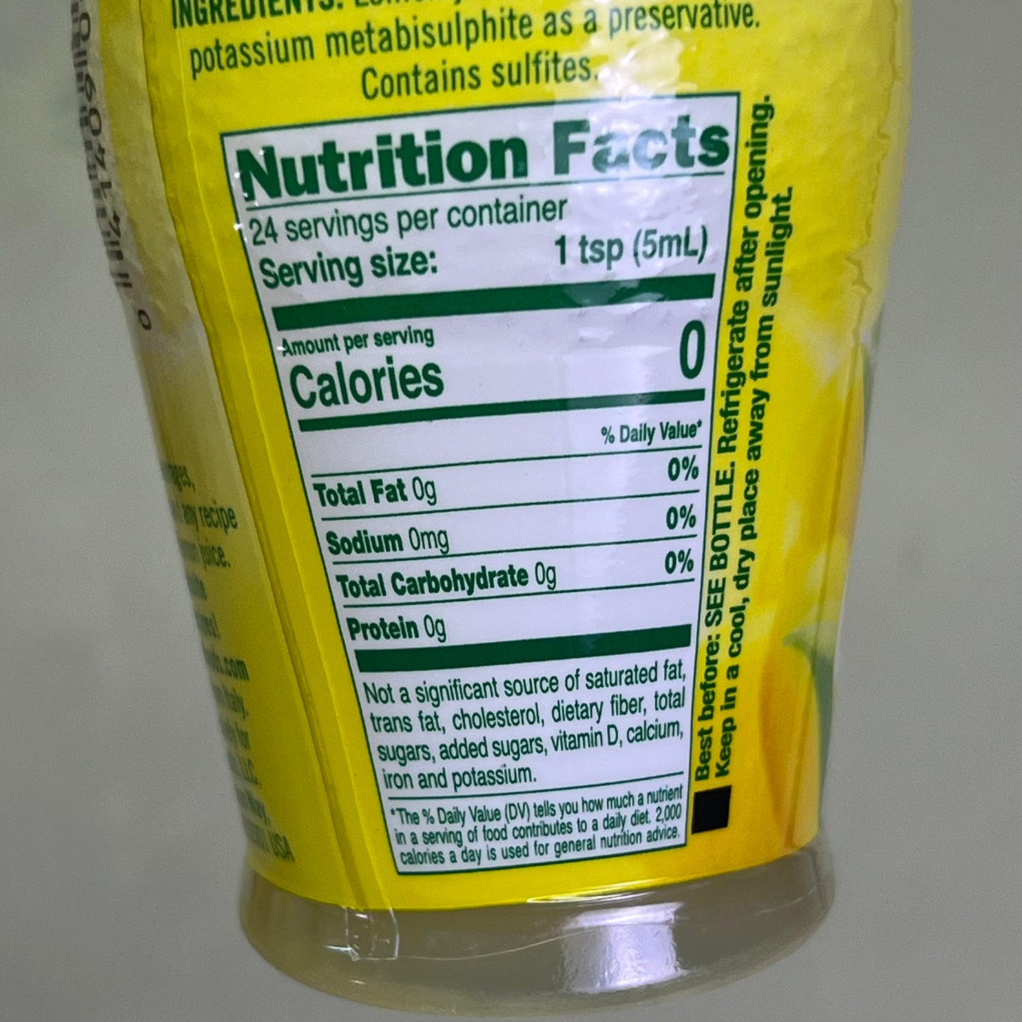 ITALIA (24 PACK) Garden Lemon Juice From Concentrate 4oz 24 Servings BB 12/25