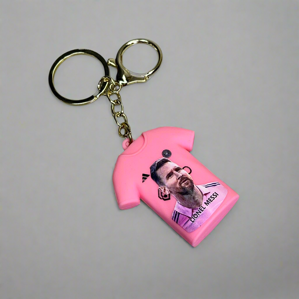 FORVER SPORTS (12 PACK) Messi Soccer Team Jersey #10 Keychain Bright Pink