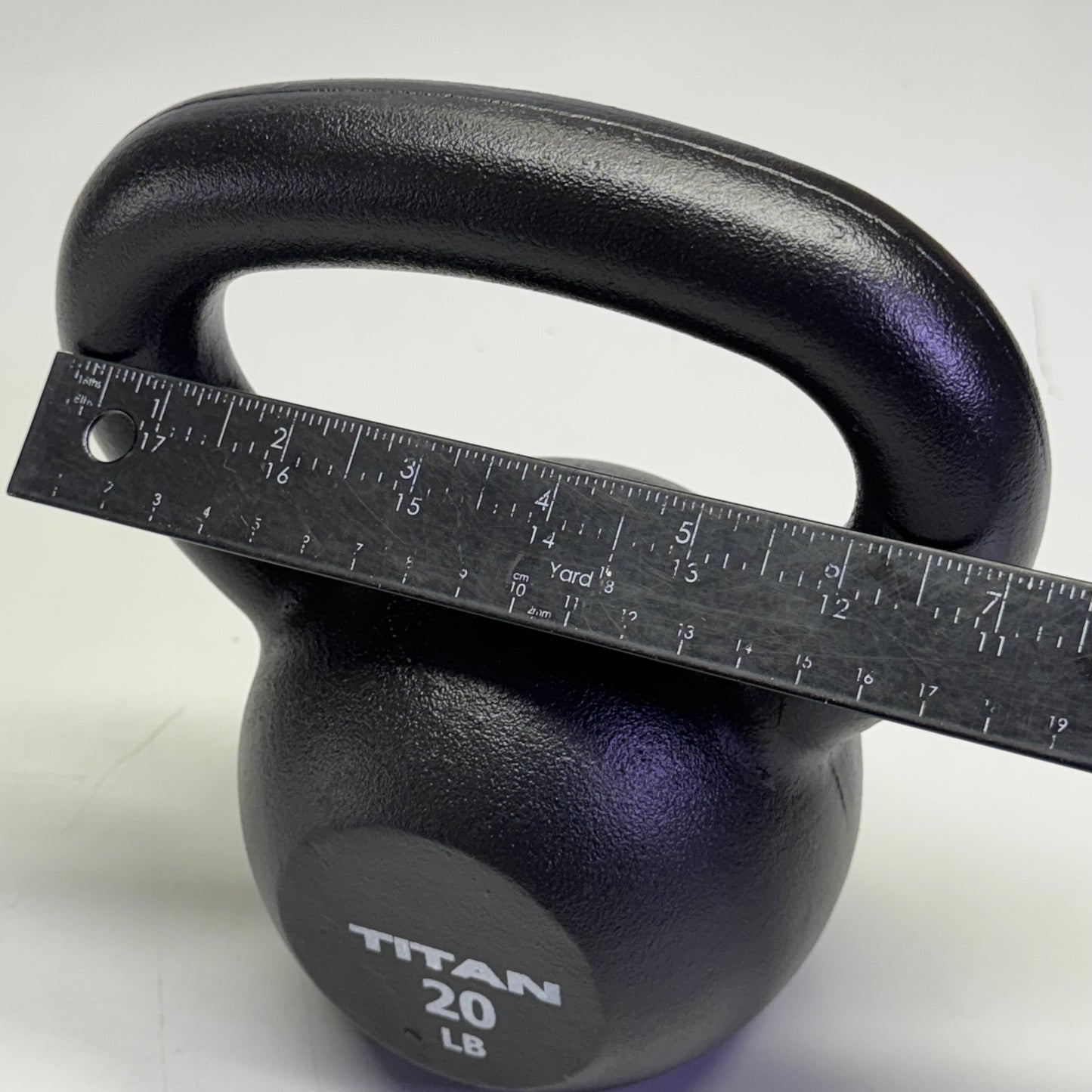 TITAN Kettlebell 20 Lbs 11" x 10.4" x 7.1" Black, KBCIN_20