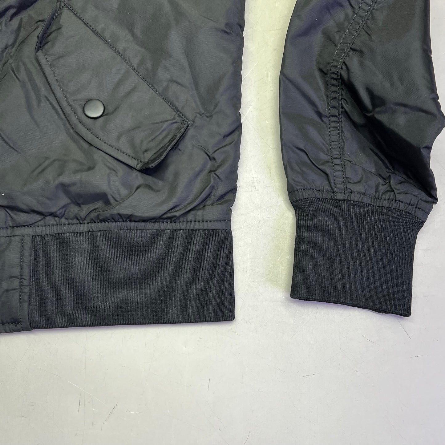 ALPHA INDUSTRIES  Bomber Jacket Orange Lined Unisex Sz XS Black (Pre-Owned)