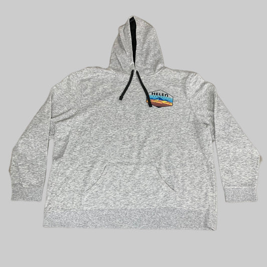 LONEROCK Helen Georgia Tie Hoodie Sz 2XL White/Grey