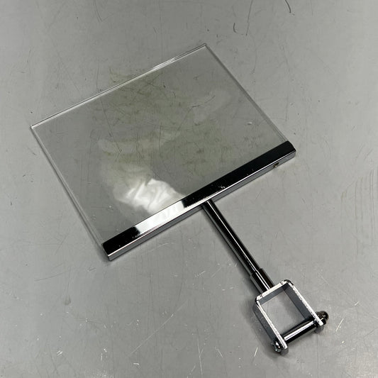 (10 PACK) Acrylic Merchandise Sign Holder W/ Rack Clamp 7" x 5.5" Chrome/Clear