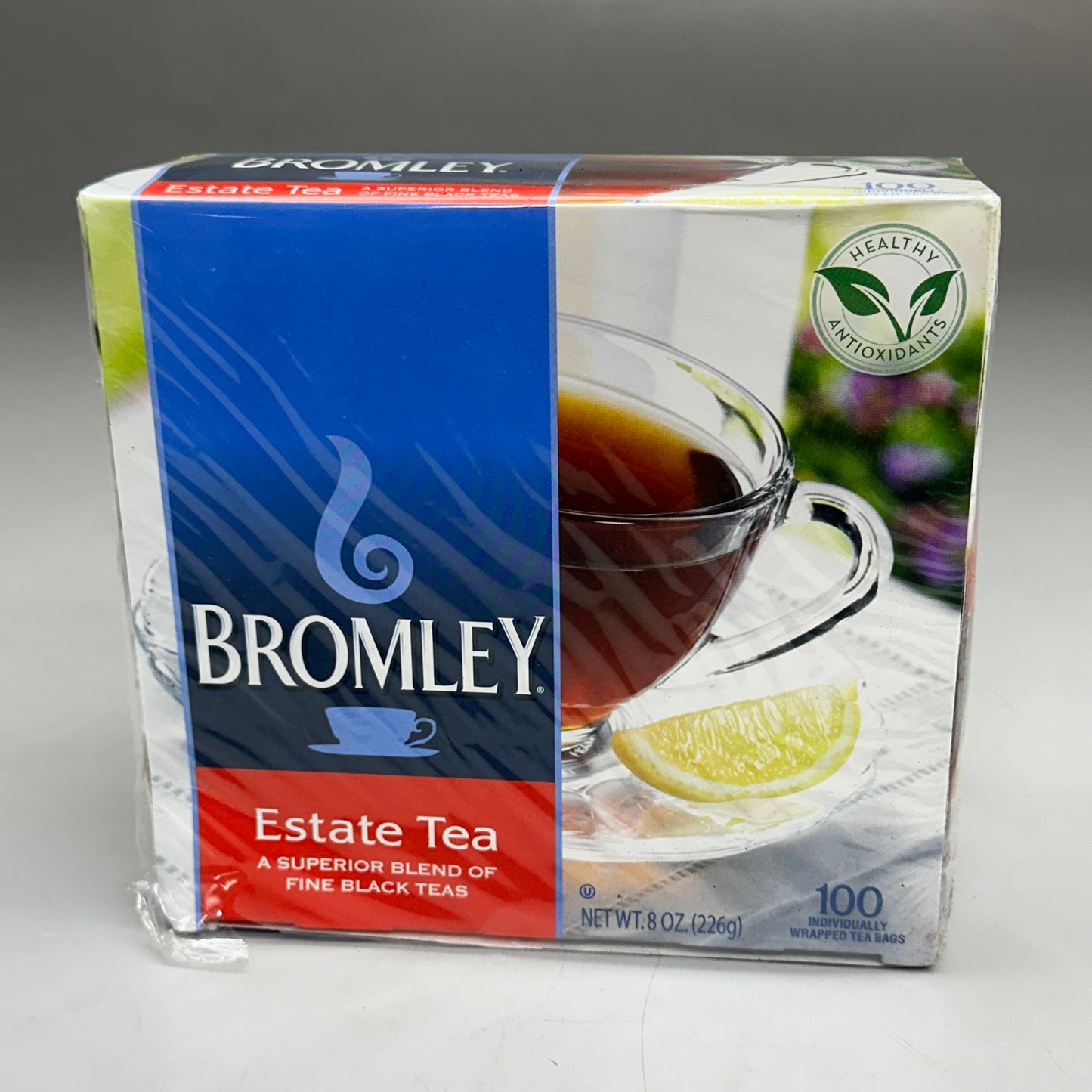 BROMLEY Estate Tea 100 Individually Wrapped Tea Bags 8 oz (226g)