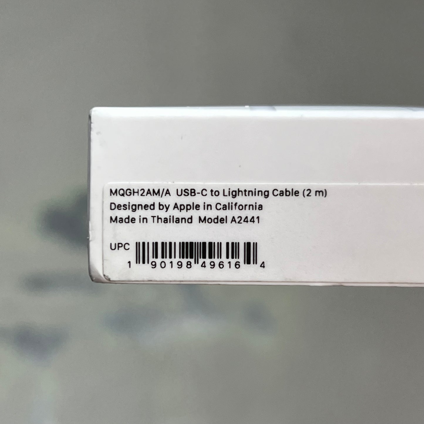 APPLE Fast Charging USB-C To Lightning Cable (2 M) White MQGH2AM/A (Return)