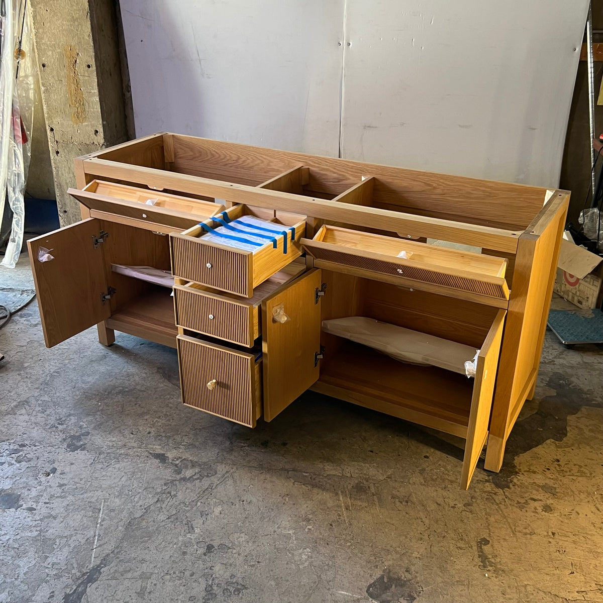 CANITIES Double Sink All Wood Vanity - Cabinet Only Sz 71"L x 22"W x 34"H Sonoma Oak CAB-WHOK-71D