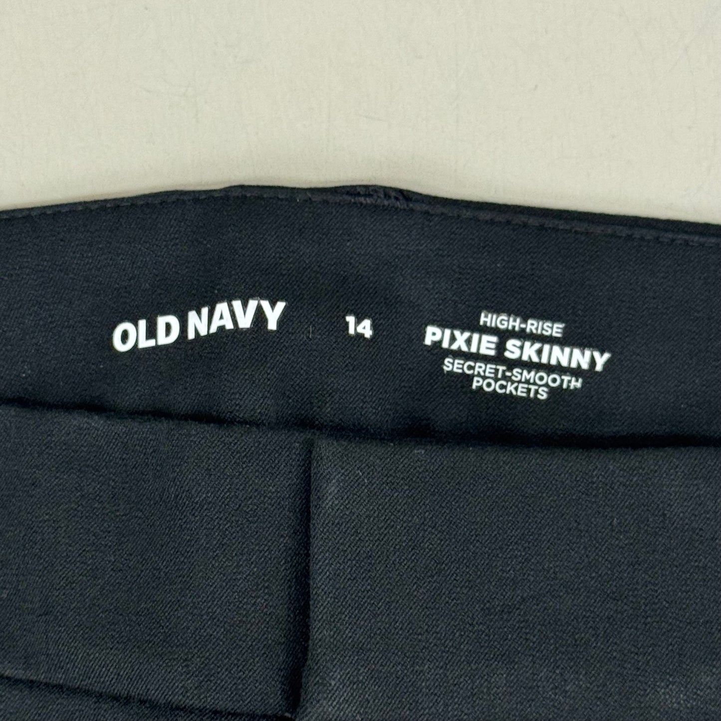 OLD NAVY High Waisted Pixie Skinny Ankle Pants Women's Sz 14 Black 3139011958