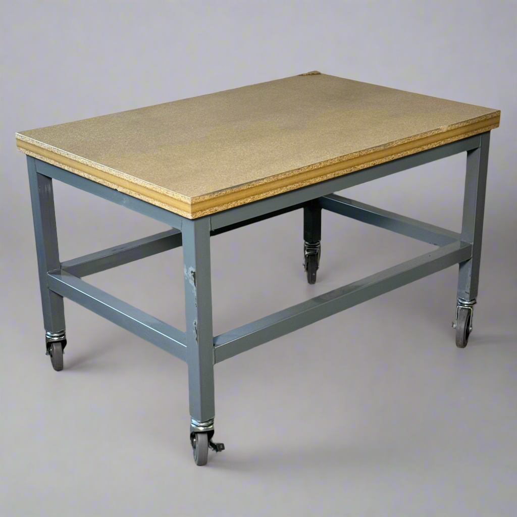 ZA@ BUILTRITE Table With Wheels, High resistance Sz 36”Lx24”Wx23”H (AS-IS, Minor Damage)