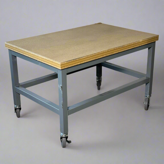 ZA@ BUILTRITE Table With Wheels, High resistance Sz 36”Lx24”Wx23”H (AS-IS, Minor Damage)