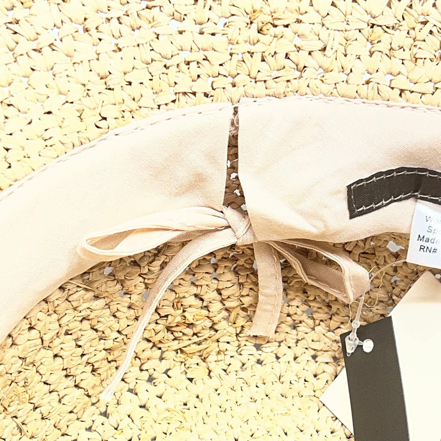 SAN DIEGO HAT Bucket Hat Woven Raffia Women's Sz O/S Natural/Black EWSDHS200NBK