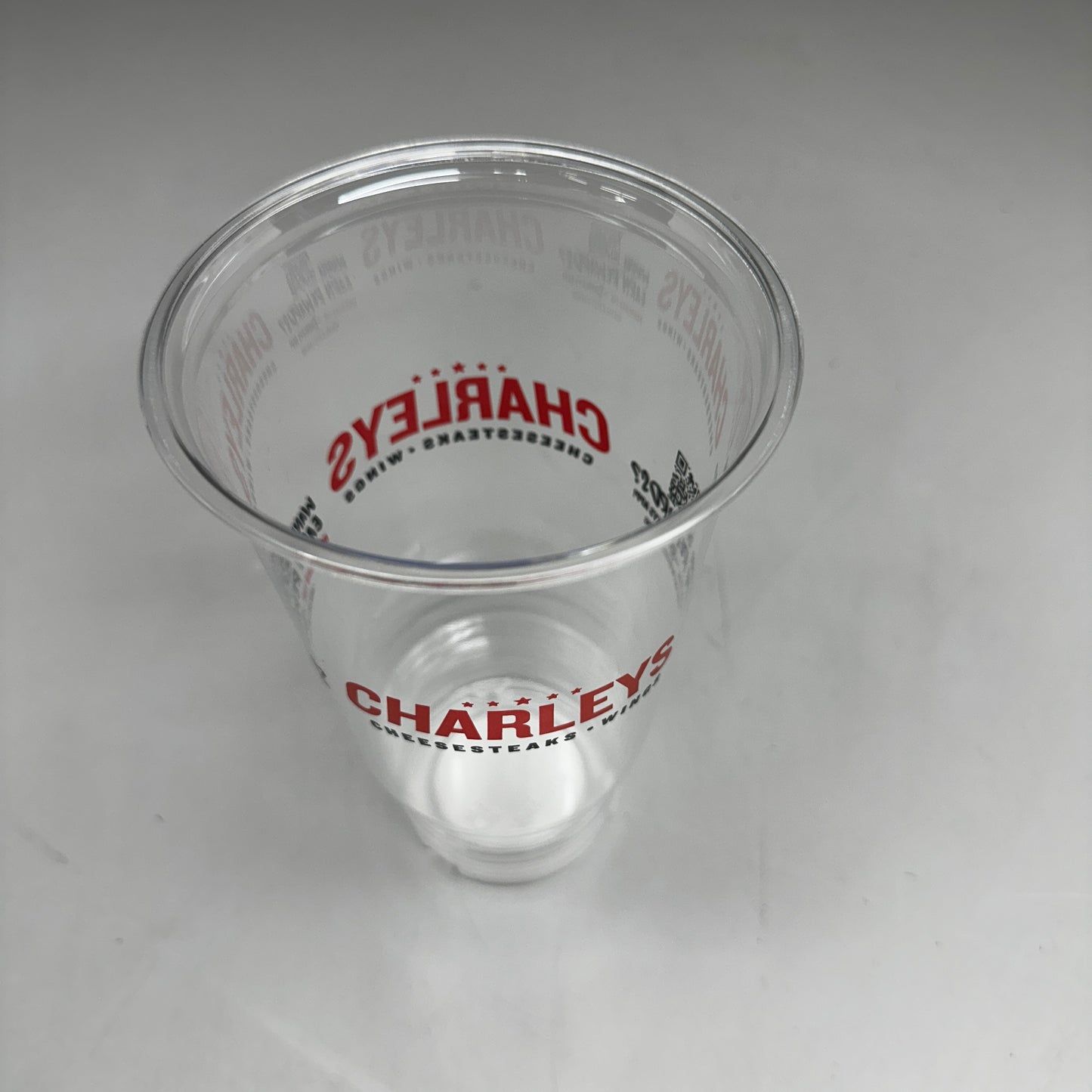 CHARLEY'S 500ct 32oz Pet Clear Drinking Cup 4"x7"