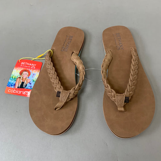 COBIAN Braided Pacifica Sandals Women's SZ 8, EU 41 TAN BBP23-230-8