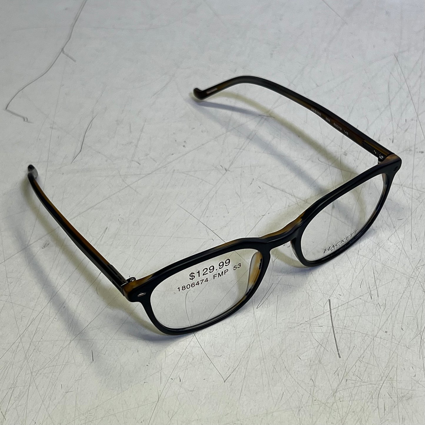 HACKETT Men's Mondonttica Bespoke Glasses Full Rim 359 006 Black On Tortoise