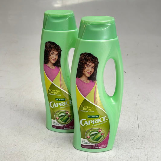 PALMOLIVE  (2 PACK) Caprice Control Rizos Keratina + Aloe Shampoo 750 mL