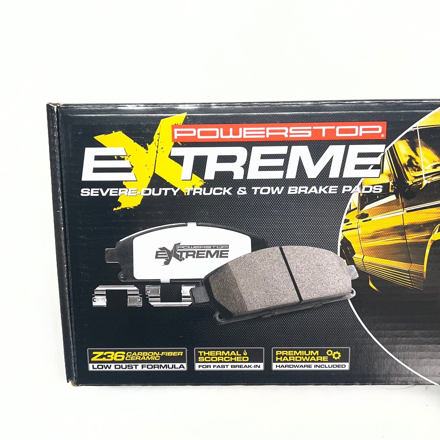 POWER STOP Truck & Tow Carbon Fiber Ceramic Brake Pads W/ Hardware Z36-2225