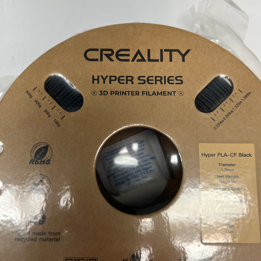 CREALITY Hyper PLA-CF 3D Printer Filament 1kg - High Speed 1.75mm Black 2603