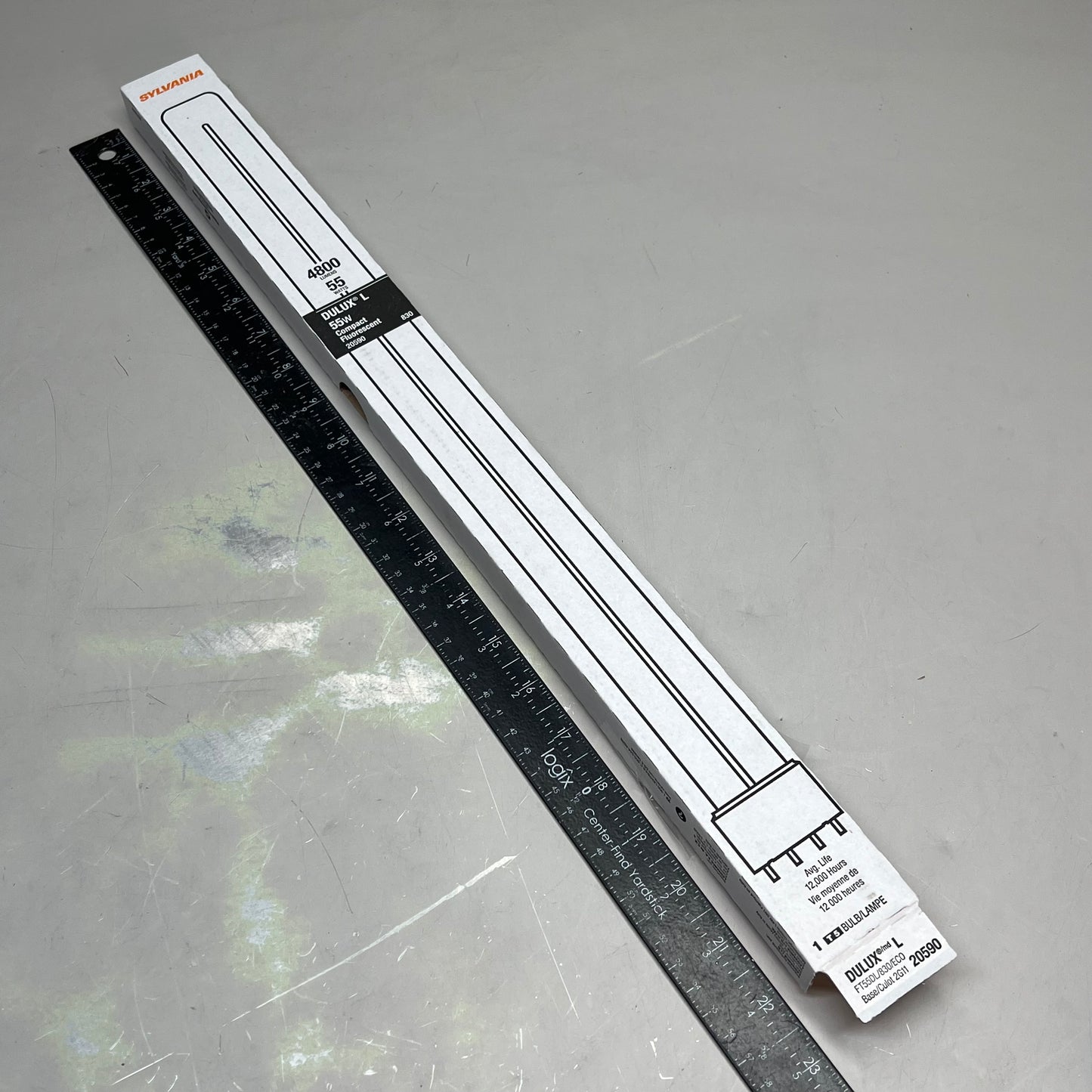 SYLVANIA (5 PACK) Compact Florescent Bulb 4 Pin 55w 3,000K  White FT55D/830/ECO