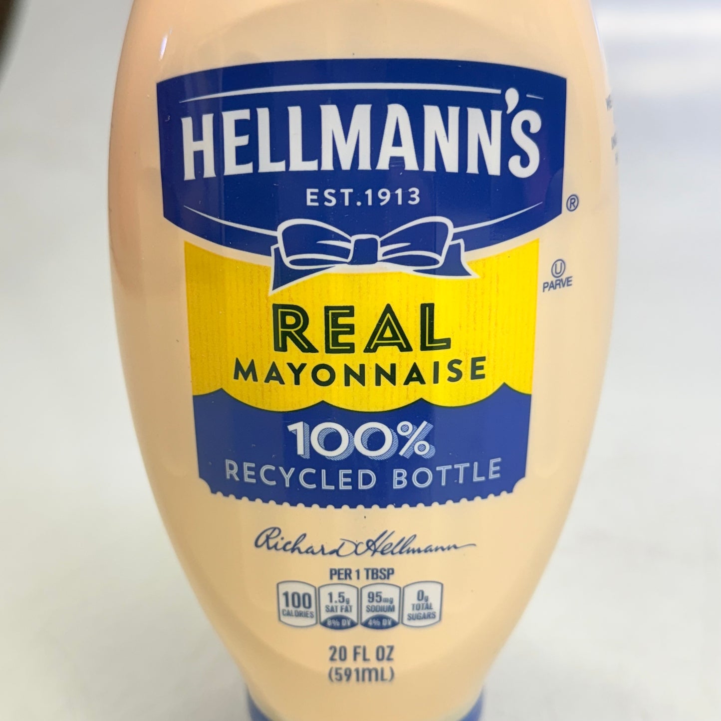HELLMANN'S (12 PACK) Real Mayonnaise Squeeze Bottle 20 fl oz Mayo BB 08/26