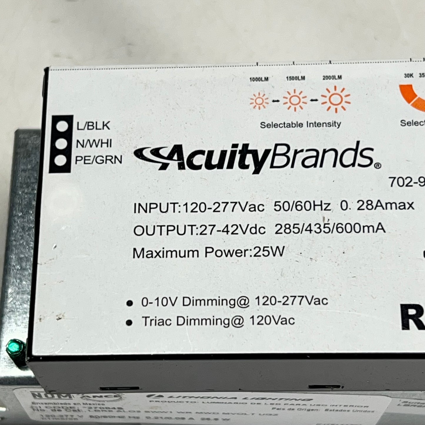 ACUITY BRAND Lithonia Lighting Recessed Mounting LBR6 ALO2 SWW1 WR MWD MVOLT UGZ