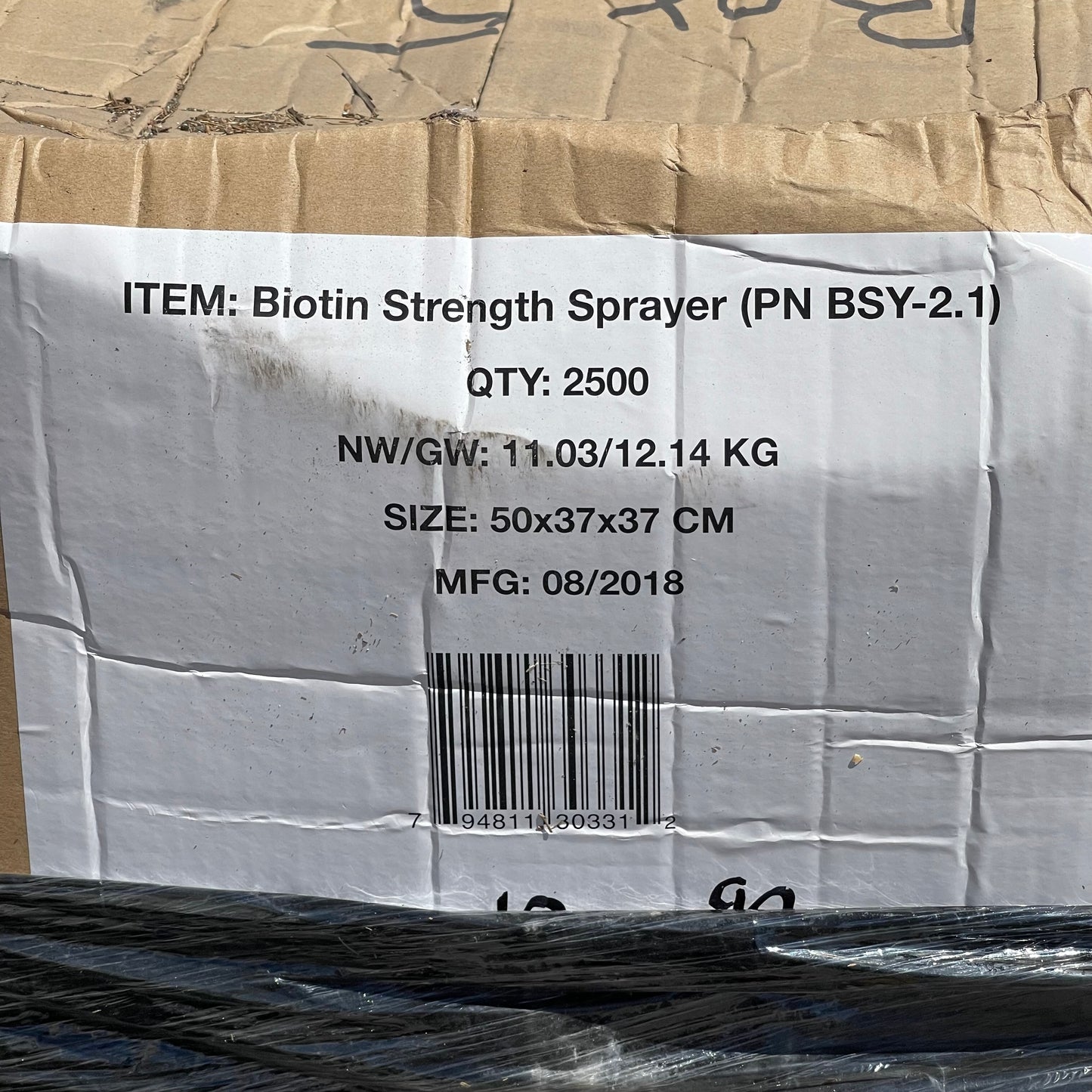 ZA@ Pallet of BIOTIN Strength Sprayer Lid White 50x37x37 CM (New)